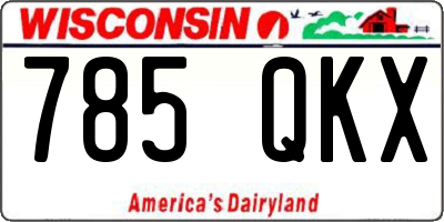 WI license plate 785QKX