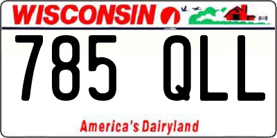 WI license plate 785QLL