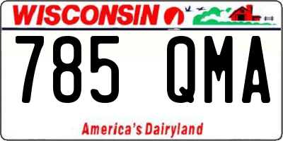 WI license plate 785QMA