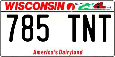 WI license plate 785TNT