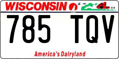 WI license plate 785TQV