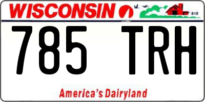 WI license plate 785TRH