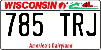 WI license plate 785TRJ