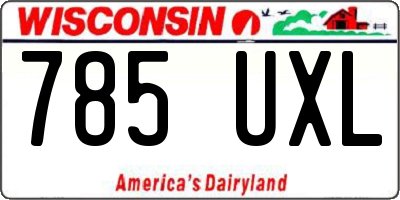 WI license plate 785UXL