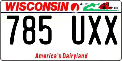 WI license plate 785UXX