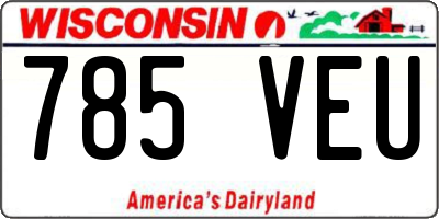 WI license plate 785VEU
