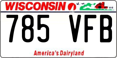 WI license plate 785VFB
