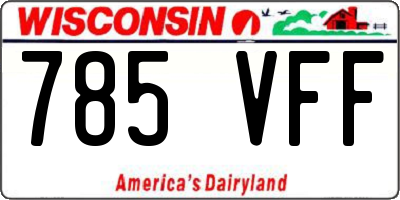 WI license plate 785VFF