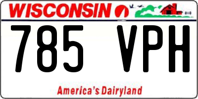 WI license plate 785VPH