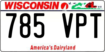 WI license plate 785VPT