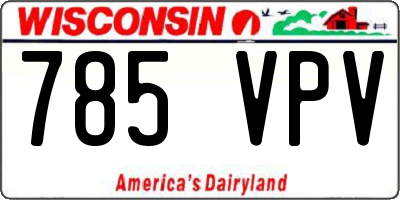 WI license plate 785VPV