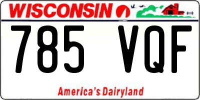 WI license plate 785VQF