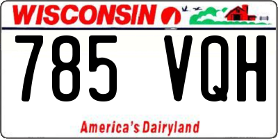 WI license plate 785VQH