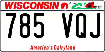 WI license plate 785VQJ