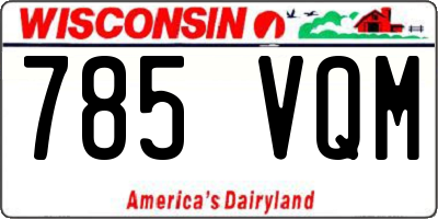 WI license plate 785VQM