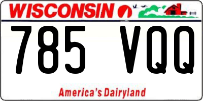 WI license plate 785VQQ