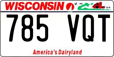 WI license plate 785VQT
