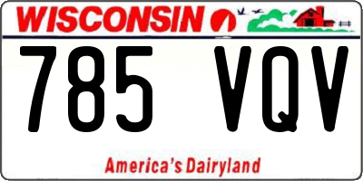 WI license plate 785VQV