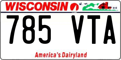WI license plate 785VTA