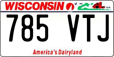 WI license plate 785VTJ