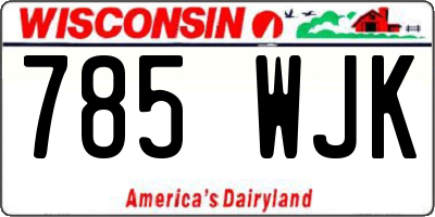 WI license plate 785WJK