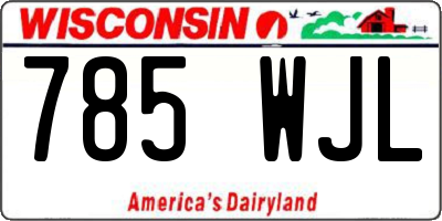 WI license plate 785WJL