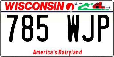 WI license plate 785WJP