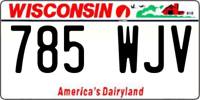 WI license plate 785WJV