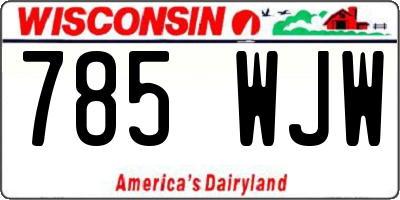 WI license plate 785WJW