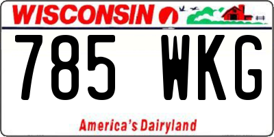 WI license plate 785WKG