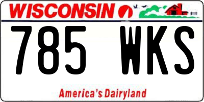 WI license plate 785WKS