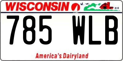 WI license plate 785WLB