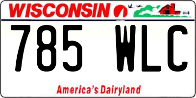 WI license plate 785WLC