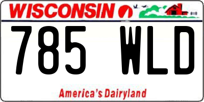 WI license plate 785WLD