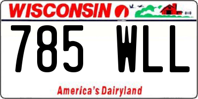 WI license plate 785WLL