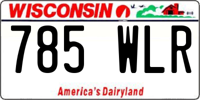 WI license plate 785WLR