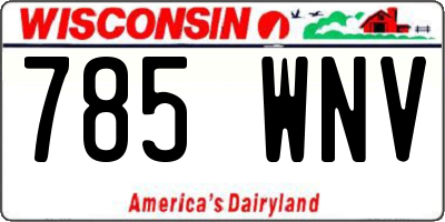 WI license plate 785WNV