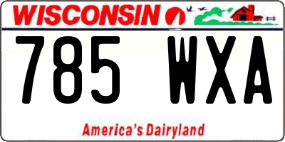 WI license plate 785WXA