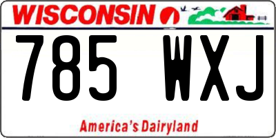 WI license plate 785WXJ