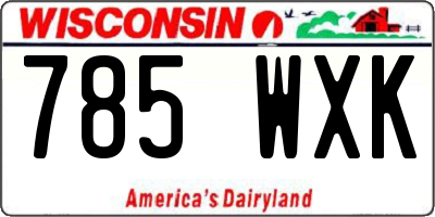 WI license plate 785WXK