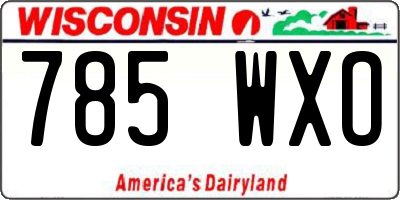 WI license plate 785WXO