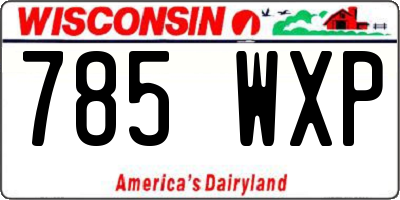 WI license plate 785WXP