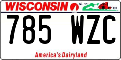 WI license plate 785WZC
