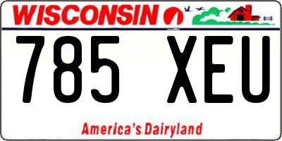 WI license plate 785XEU