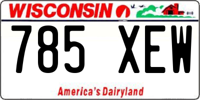 WI license plate 785XEW