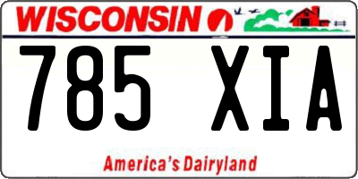 WI license plate 785XIA