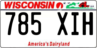 WI license plate 785XIH