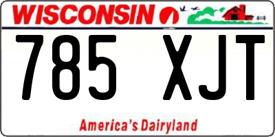 WI license plate 785XJT