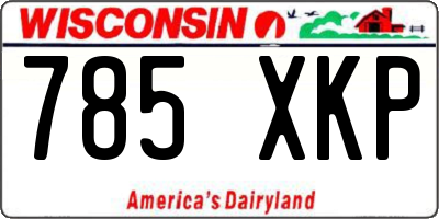 WI license plate 785XKP