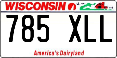 WI license plate 785XLL